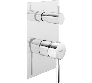 Built-in single lever mixer with 3-way ceramic diverter